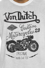 White t-shirt with motorcycle print - Image n°3