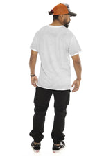 White t-shirt with motorcycle print - Image n°5
