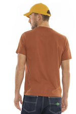 Terracotta T-shirt with motorcycle print - Image n°3