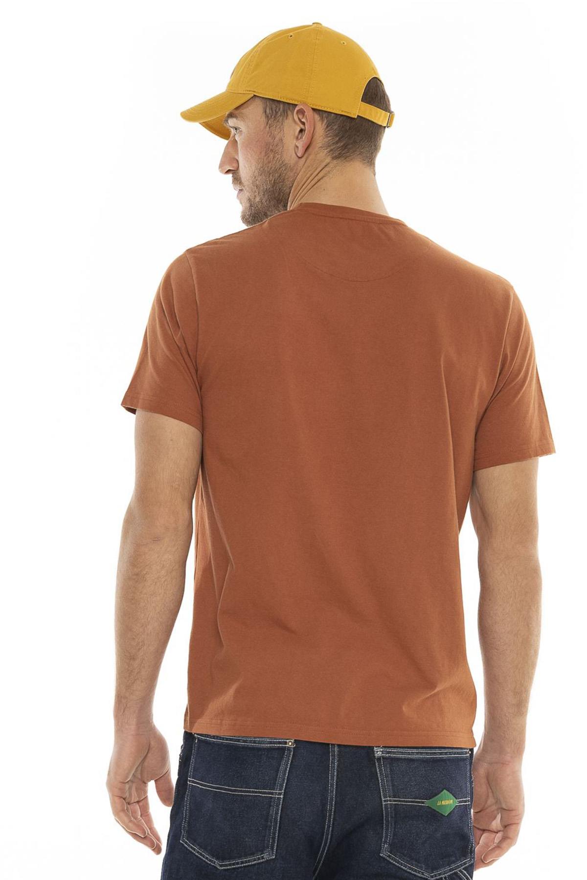 Terracotta T-shirt with motorcycle print - Image n°3