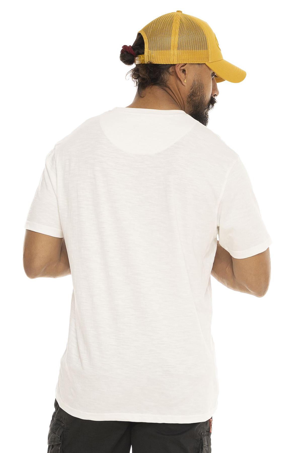 White cotton t-shirt with California biker print - Image n°3