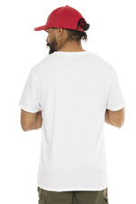 White cotton t-shirt with biker skeleton print - Image n°3