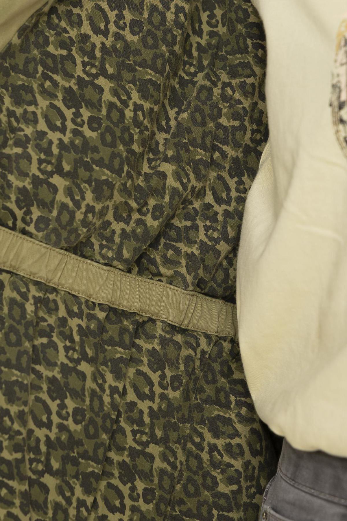 Women's military style khaki cotton jacket - Image n°7