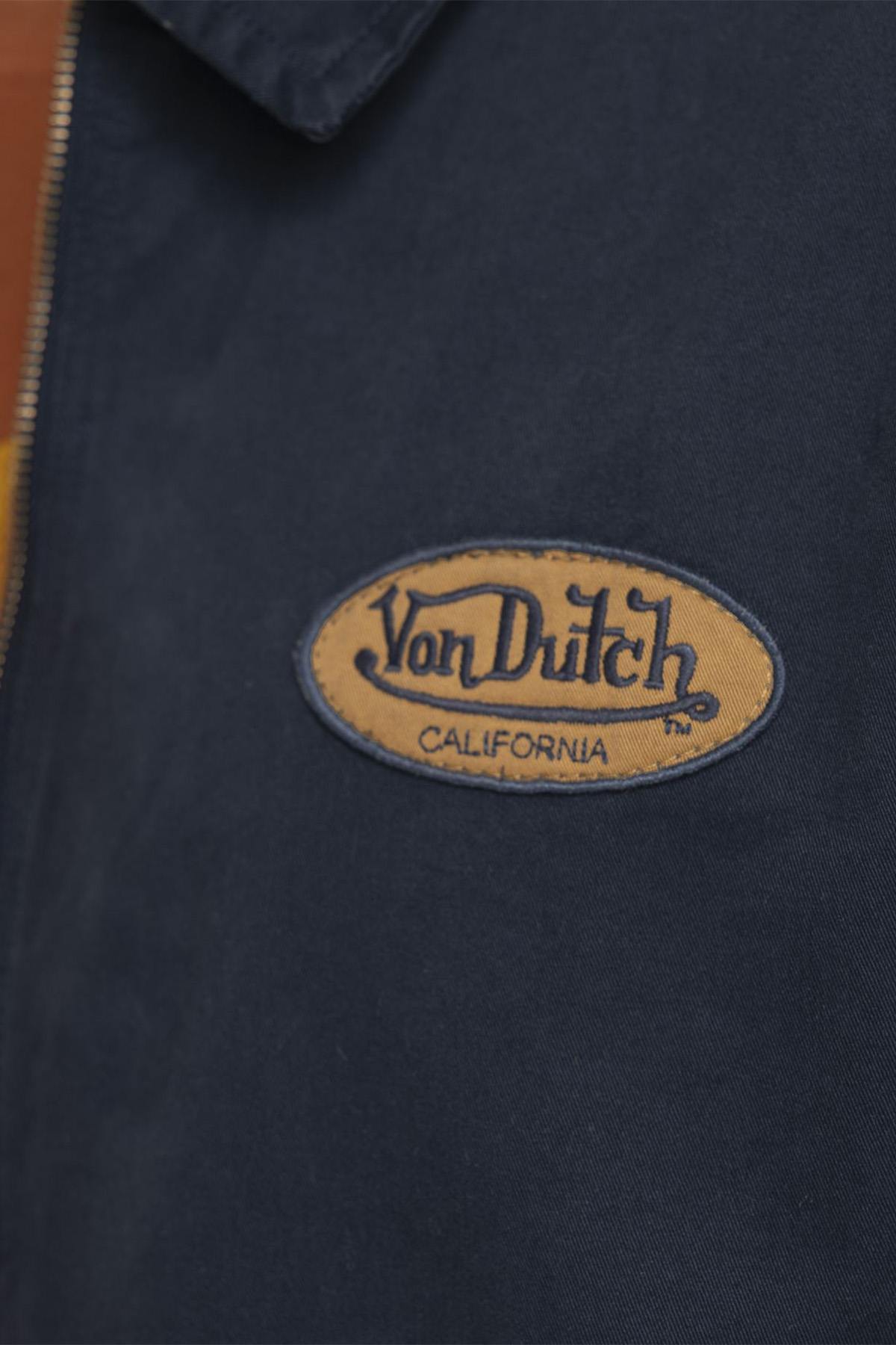 Navy blue cotton garage style jacket - Image n°7