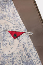 Cocoa-colored leather jacket with shirt collar - Image n°7