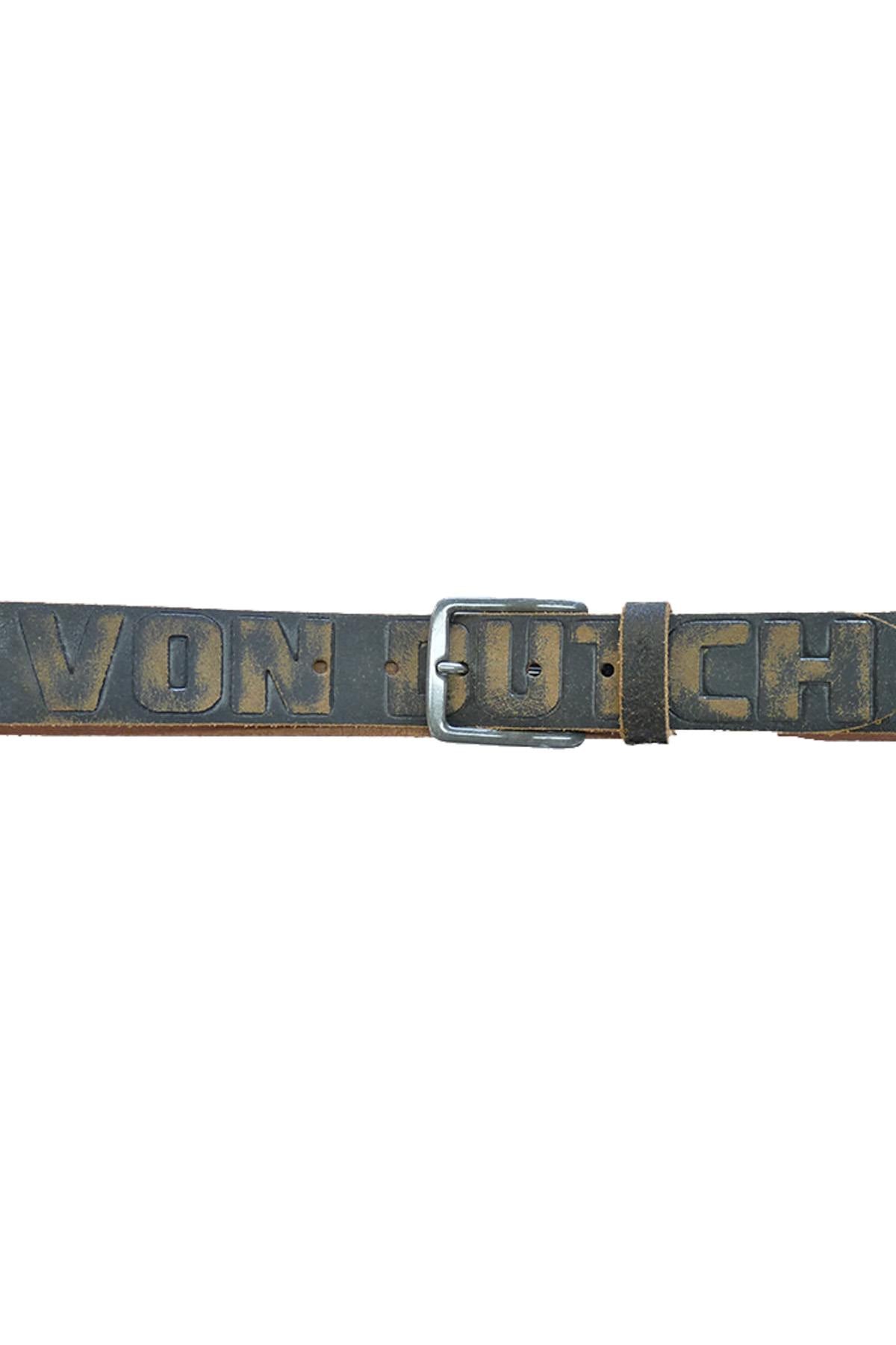 Von Dutch Distressed Leather Belt - Image n°2