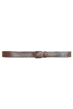 Tobacco-colored leather belt - Image n°3