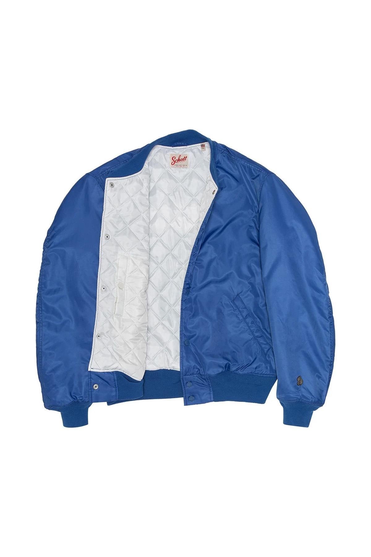 Electric blue "Manhattan" nylon bomber jacket - Image n°4
