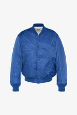 Electric blue "Manhattan" nylon bomber jacket - Image n°2