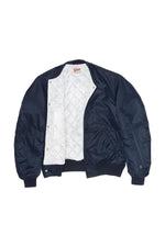 Navy blue nylon "Harlem" bomber jacket - Image n°5