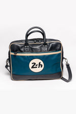 24H Le Mans Messenger Bag in ocean blue and navy - Image n°1