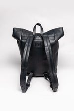 Ocean blue and navy 24H Le Mans leather backpack - Image n°3