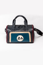 Ocean blue and navy 24H Le Mans leather handbag - Image n°1