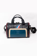 Ocean blue and navy 24H Le Mans leather handbag - Image n°2