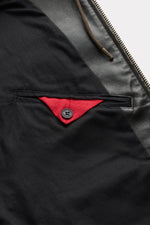 Cocoa-colored leather hooded jacket - Image n°7