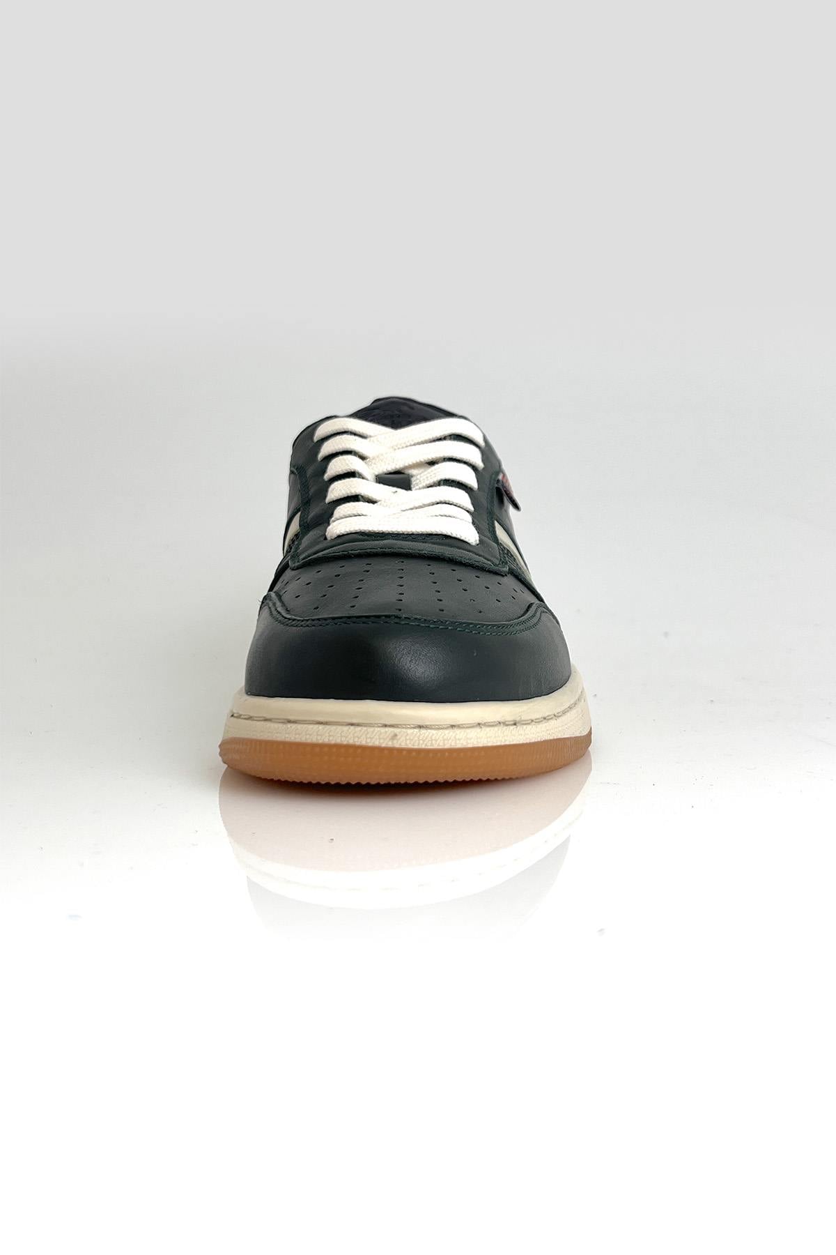 Steve McQueen green leather sneakers - Image n°7