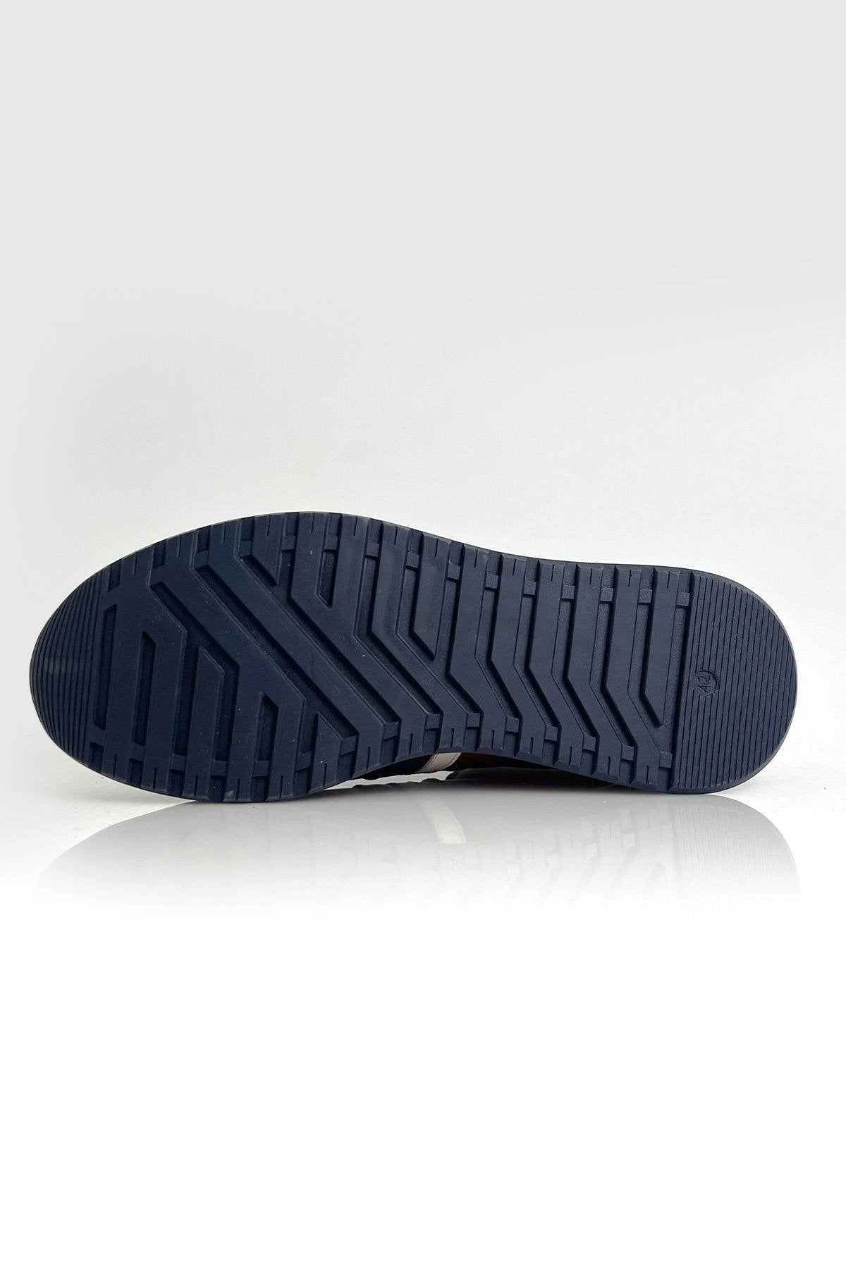 Dark red leather racing sneakers - Image n°9