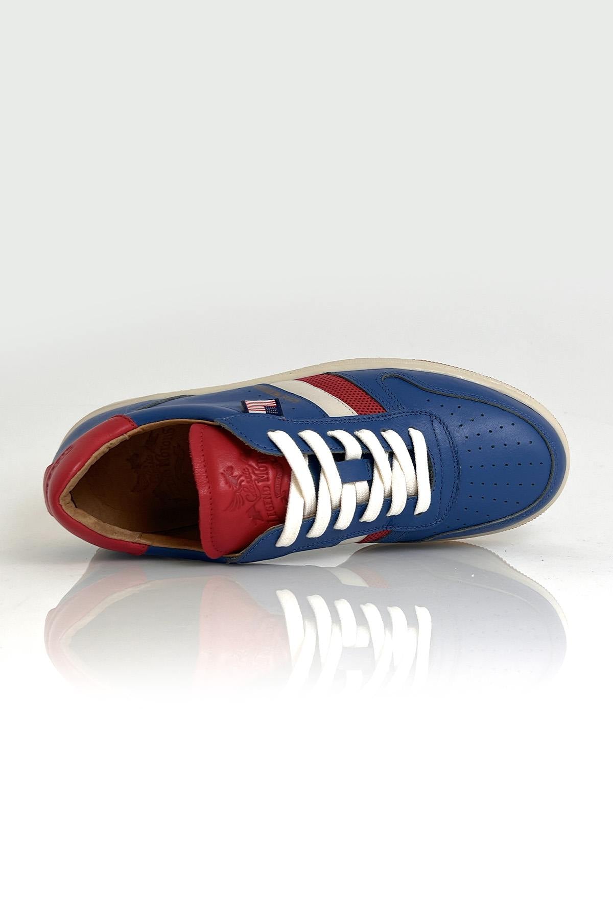 Steve McQueen ocean blue leather sneakers - Image n°4