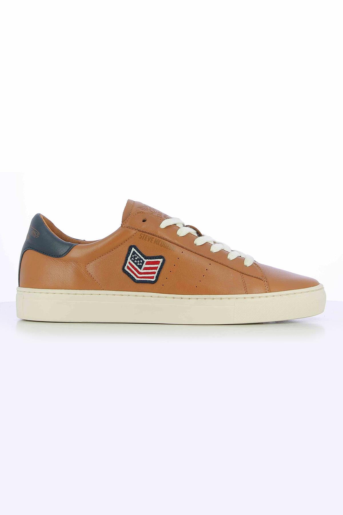 Steve McQueen camel leather sneakers - Image n°1