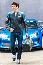 Men's Navy Blue Alpine Leather Jacket - Image n°7