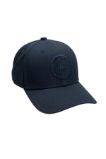Navy blue cap with embroidered Patrouille de France badge - Image n°1
