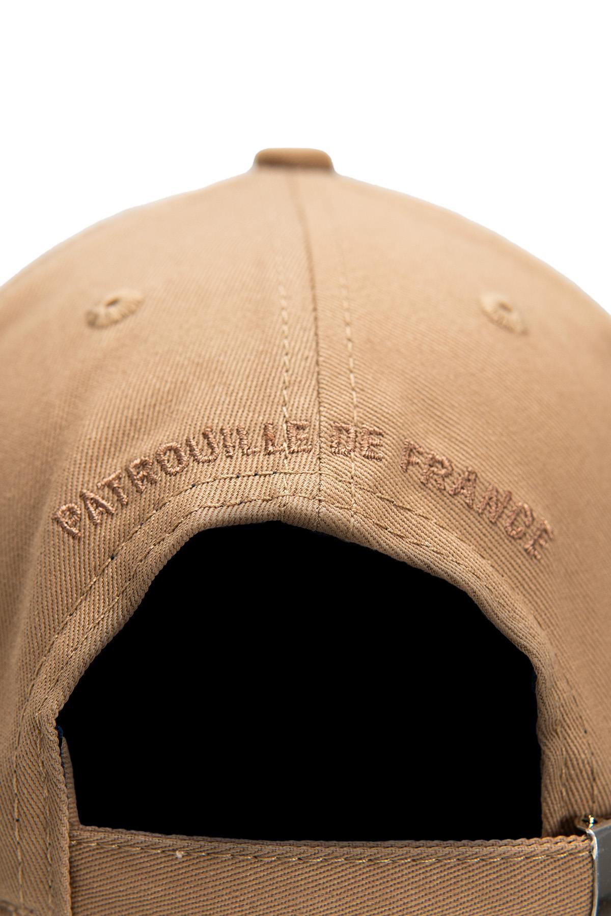 Dark beige cap with embroidered Patrouille de France badge - Image n°2