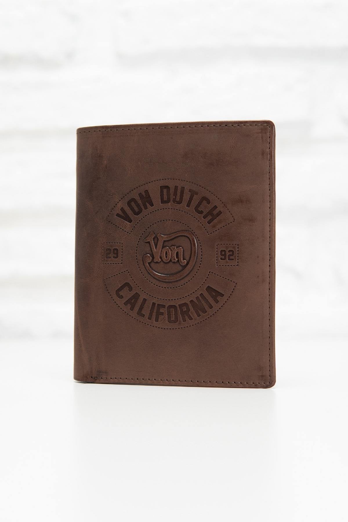 Von Dutch Brown Leather Wallet - Image n°1