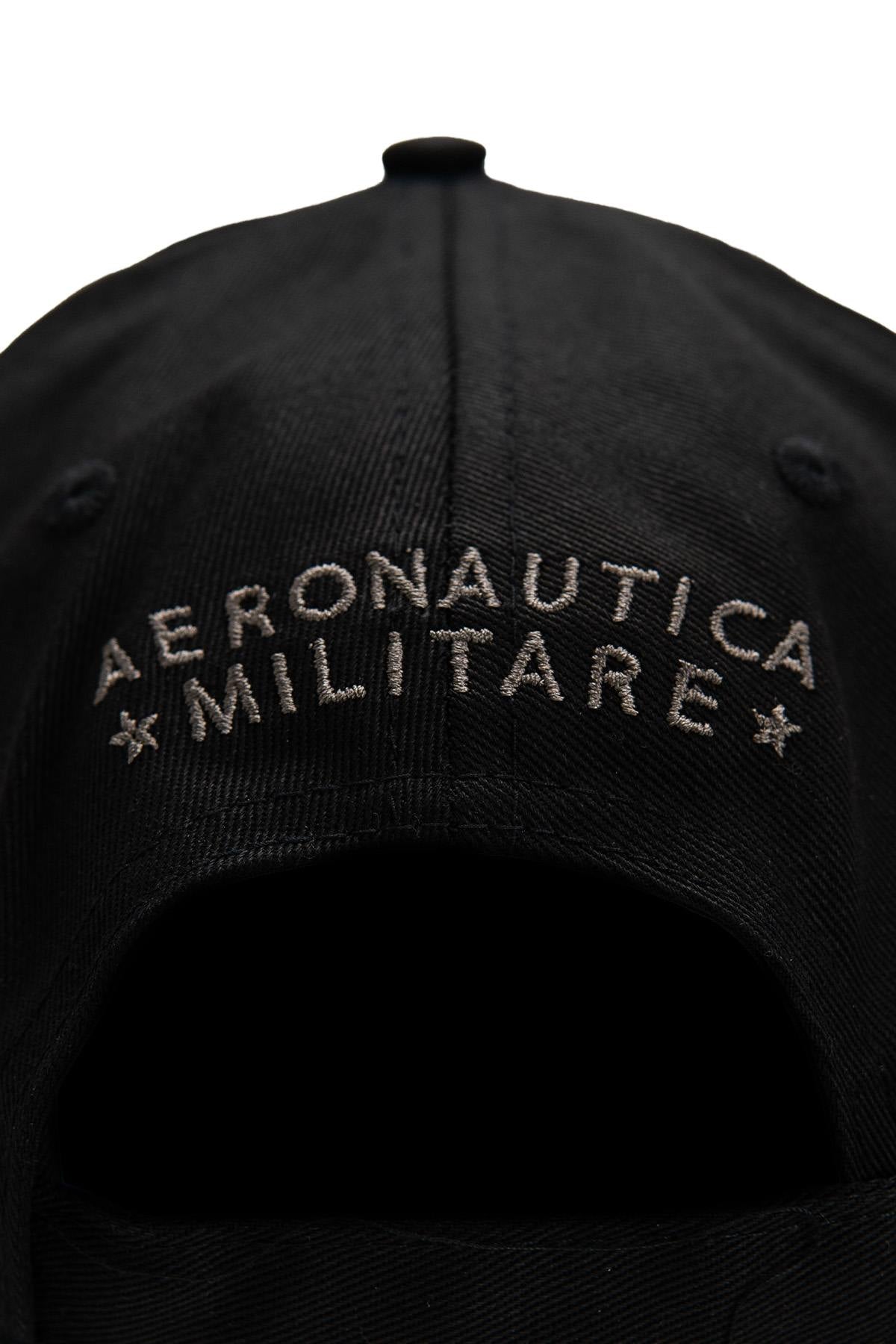 Black cap with metal eagle logo - Image n°2