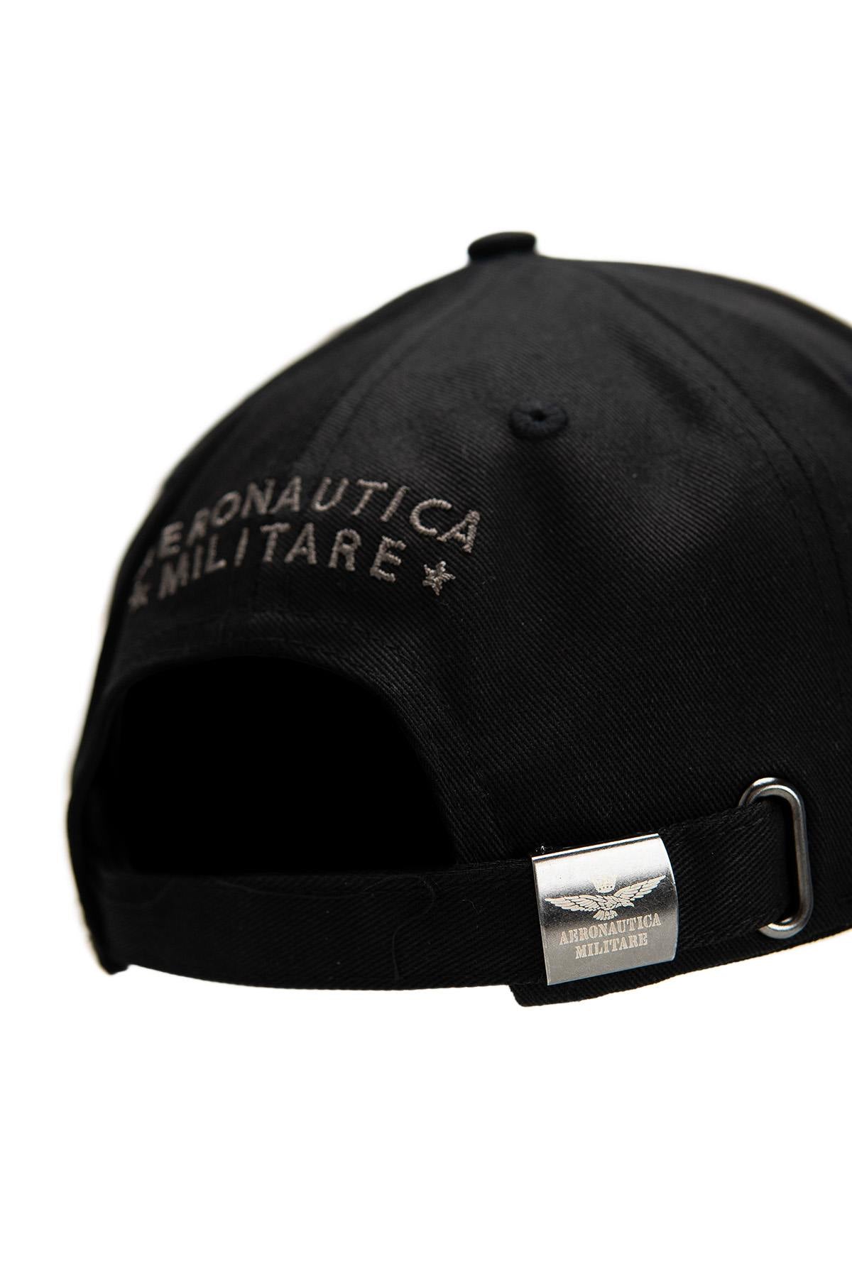 Black cap with metal eagle logo - Image n°3