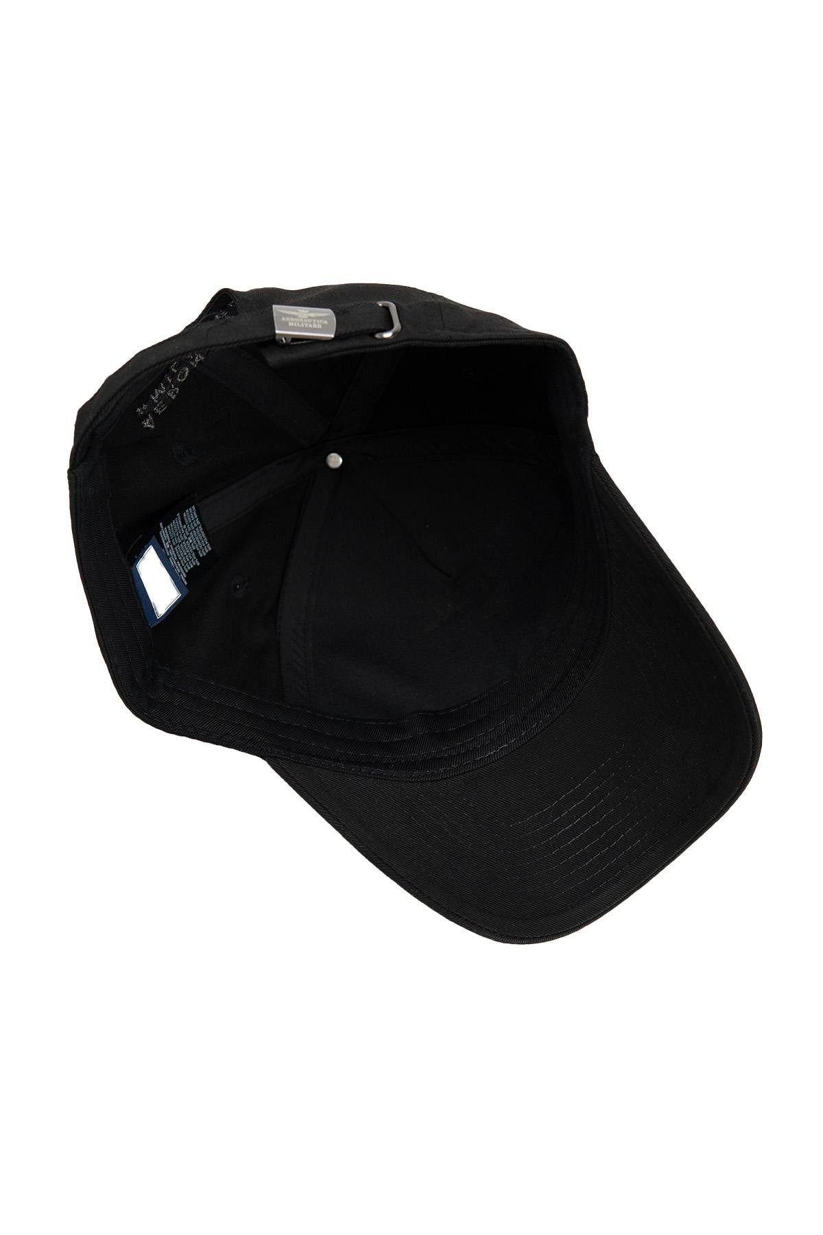 Black cap with metal eagle logo - Image n°5