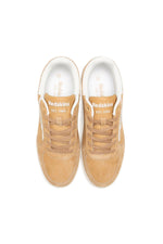 Beige suede leather sneakers - Image n°4