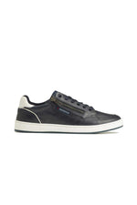 Navy and white leather sneakers - Image n°3