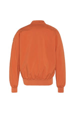 Dark orange textile bomber jacket - Image n°4