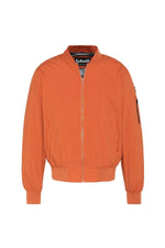 Dark orange textile bomber jacket - Image n°3