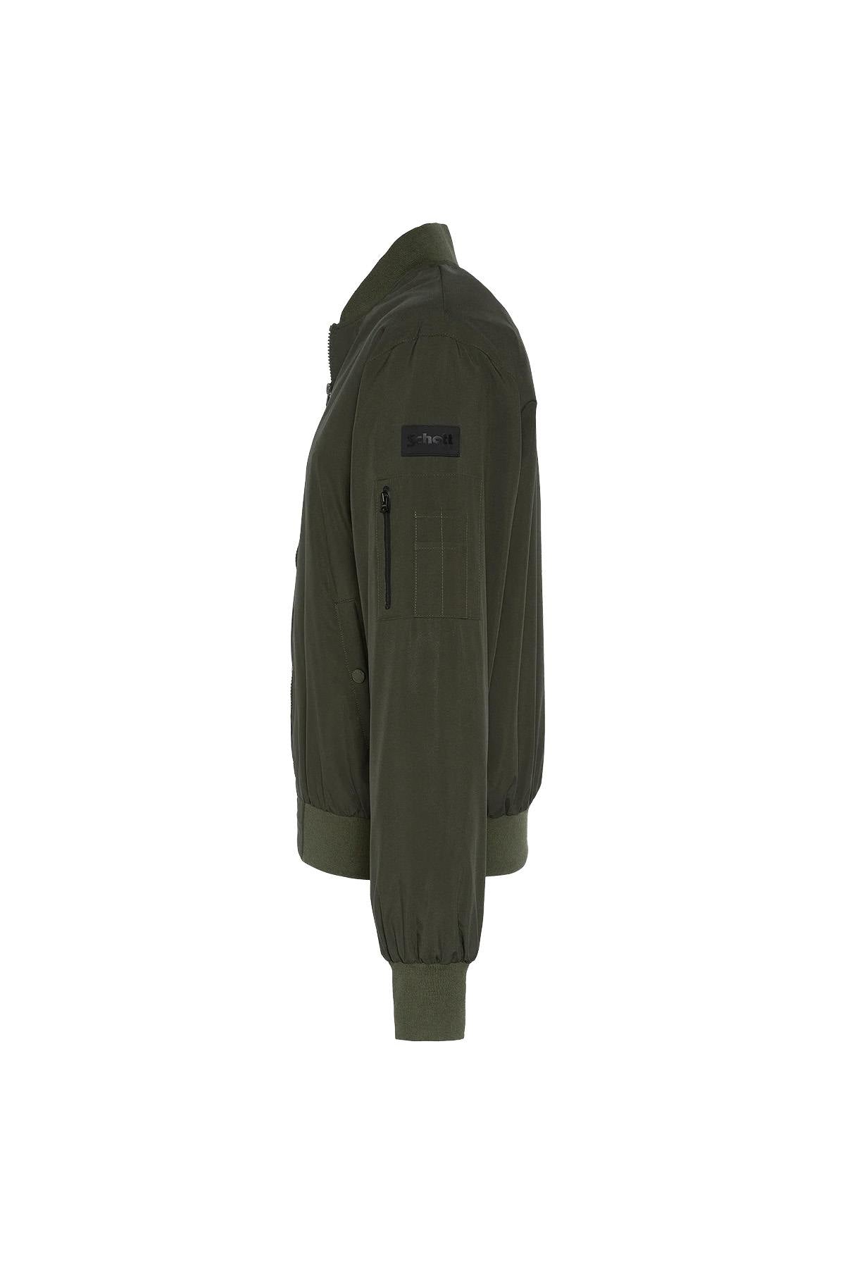 Khaki textile bomber jacket - Image n°4