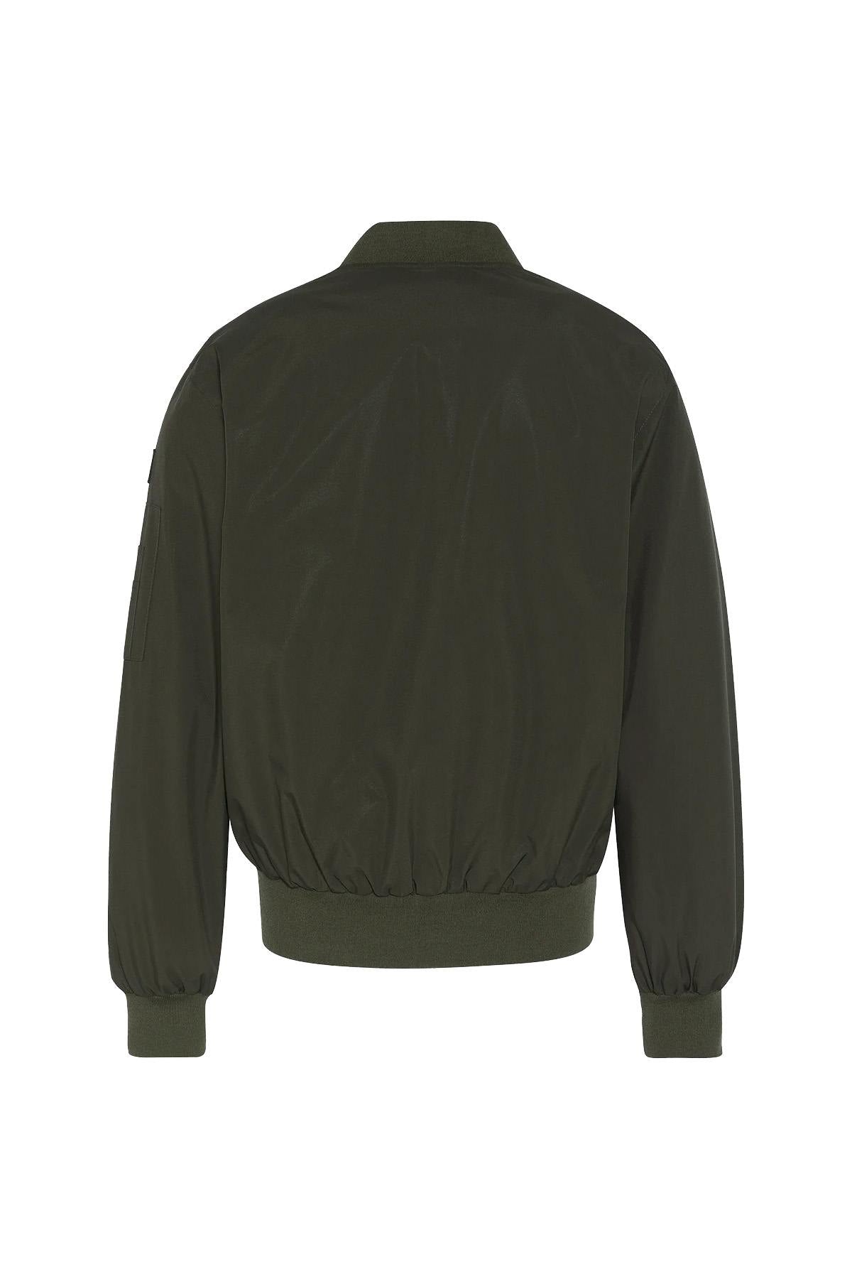 Khaki textile bomber jacket - Image n°2