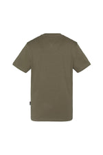 Organic cotton khaki cartoon illustration t-shirt - Image n°2