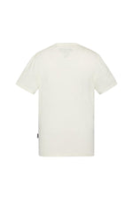White cotton t-shirt with biker print - Image n°3