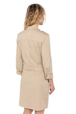 Vanilla-colored army dress - Image n°2