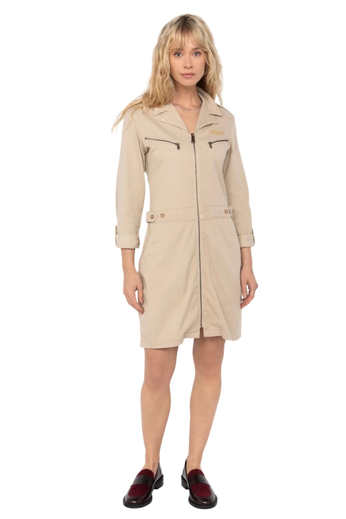 Vanilla-colored army dress - Image n°8