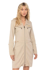 Vanilla-colored army dress - Image n°1