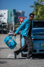 Nordic Blue Leather Racing Jacket - Image n°2