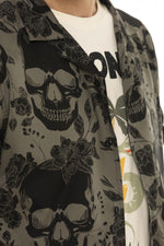 Lightweight short-sleeved skull pattern shirt - Image n°4