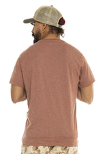 Salmon-colored pin-up cotton T-shirt - Image n°3