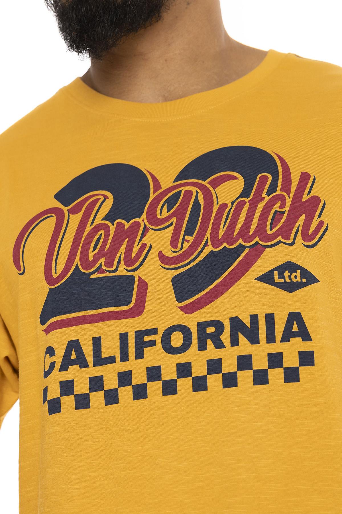 Yellow cotton printed t-shirt - Image n°3