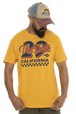 Yellow cotton printed t-shirt - Image n°1