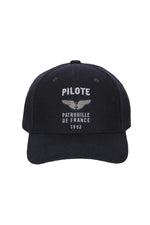 Embroidered cotton and leather cap Patrouille de France - Image n°3