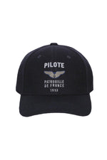 Embroidered cotton and leather cap Patrouille de France - Image n°3