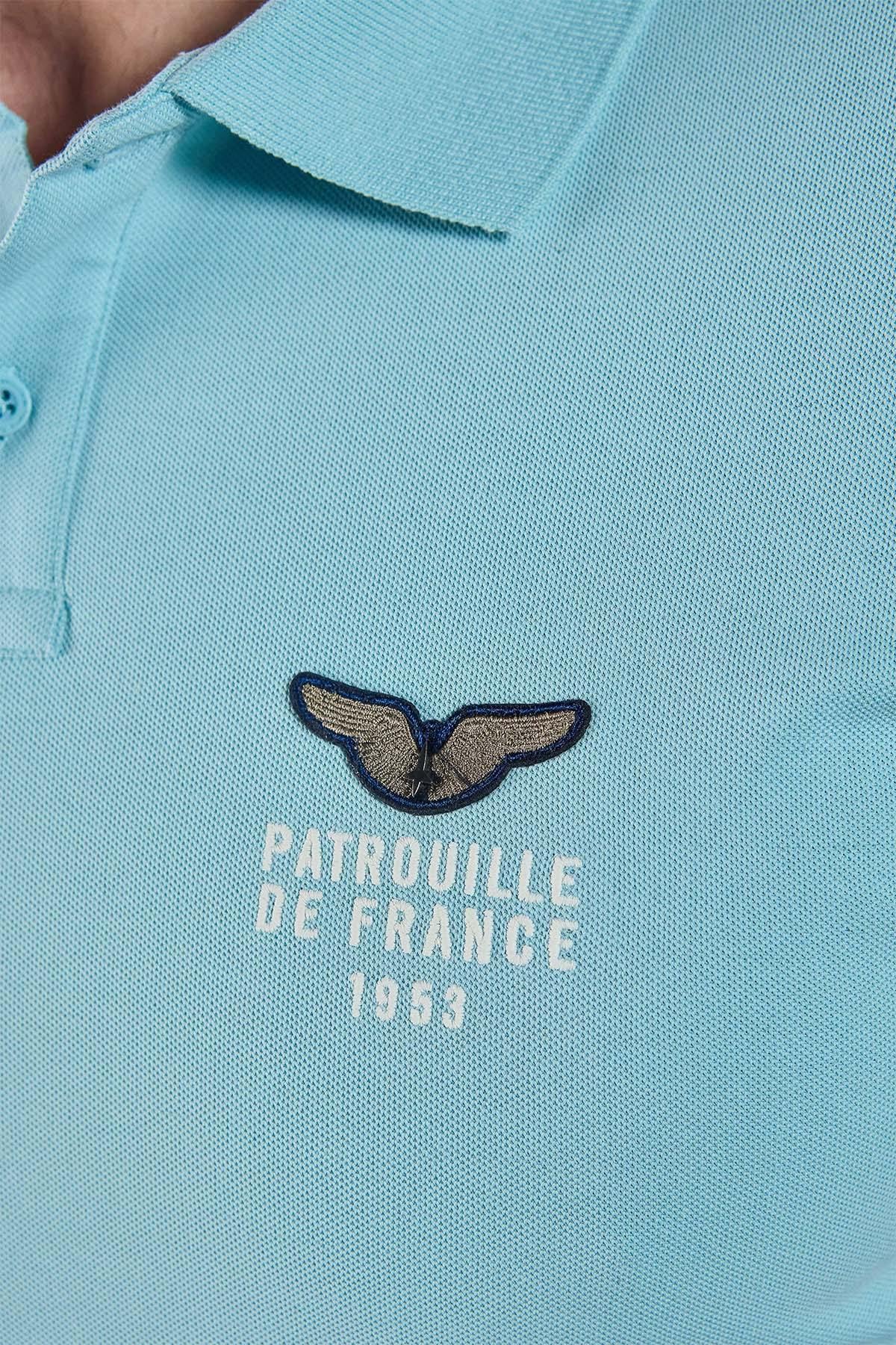 Sky blue cotton and polyester polo shirt Patrouille de France - Image n°2