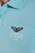 Sky blue cotton and polyester polo shirt Patrouille de France - Image n°2